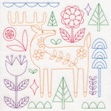 Folk Art Animal Square - Deer (Vintage)