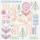 Folk Art Animal Square - Deer (Vintage)