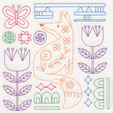 Folk Art Animal Square - Fox (Vintage)