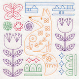 Folk Art Animal Square - Fox (Vintage)