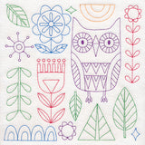 Folk Art Animal Square - Owl (Vintage)