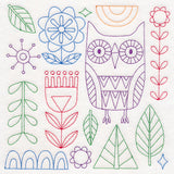 Folk Art Animal Square - Owl (Vintage)