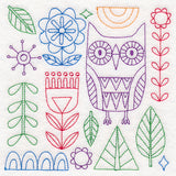 Folk Art Animal Square - Owl (Vintage)