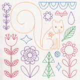 Folk Art Animal Square - Squirrel (Vintage)