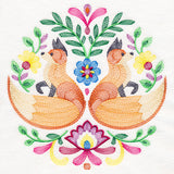 Foxes Folk Art Crest