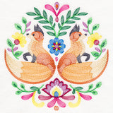 Foxes Folk Art Crest