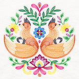 Foxes Folk Art Crest
