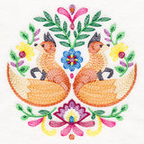 Foxes Folk Art Crest