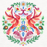 Birds Folk Art Crest