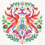 Birds Folk Art Crest