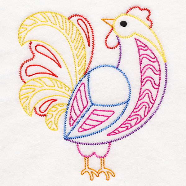 Folksy Chicken 3 (Vintage)