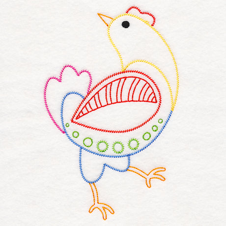 Folksy Chicken 5 (Vintage)