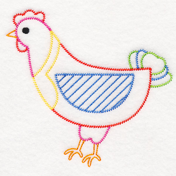 Folksy Chicken 6 (Vintage)