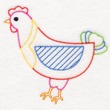 Folksy Chicken 6 (Vintage)