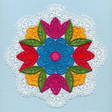 Folk Flowers Lace Doily (Freestanding)