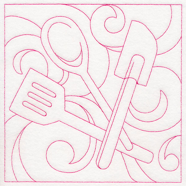 Cozy Kitchen Quilting - Utensils (Double Run)