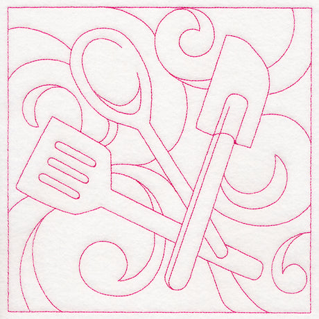 Cozy Kitchen Quilting - Utensils (Double Run)