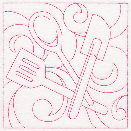 Cozy Kitchen Quilting - Utensils (Double Run)