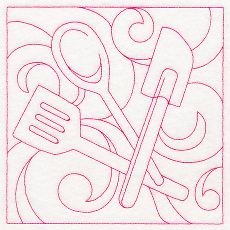 Cozy Kitchen Quilting - Utensils (Double Run)