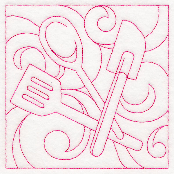 Cozy Kitchen Quilting - Utensils (Double Run)