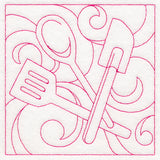 Cozy Kitchen Quilting - Utensils (Double Run)