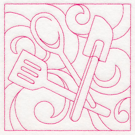 Cozy Kitchen Quilting - Utensils (Double Run)