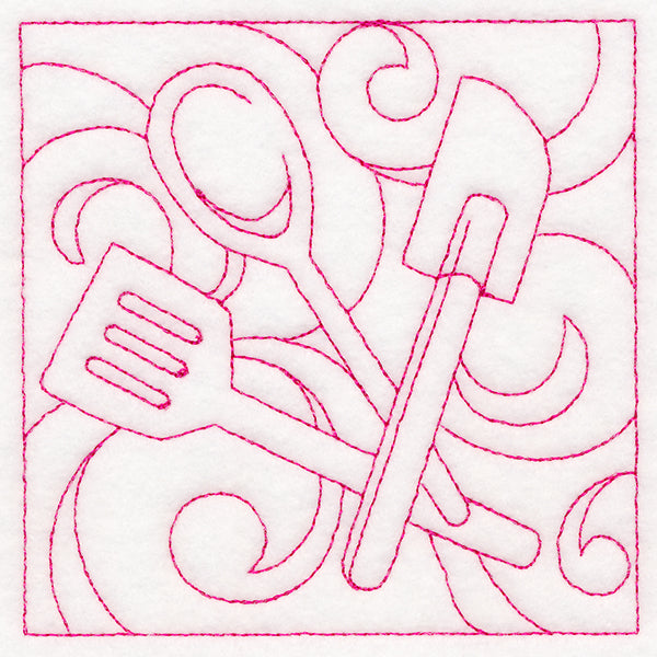 Cozy Kitchen Quilting - Utensils (Double Run)