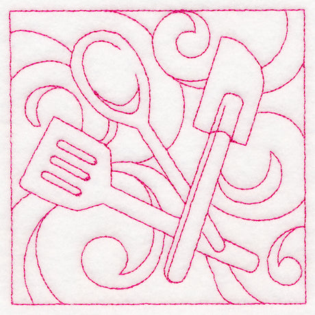 Cozy Kitchen Quilting - Utensils (Double Run)