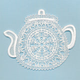 Sweet Teapot Doily (Battenburg Lace)