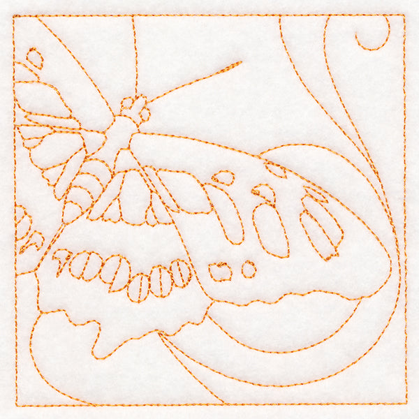 Dazzling Butterfly Quilting Square (Double Run)
