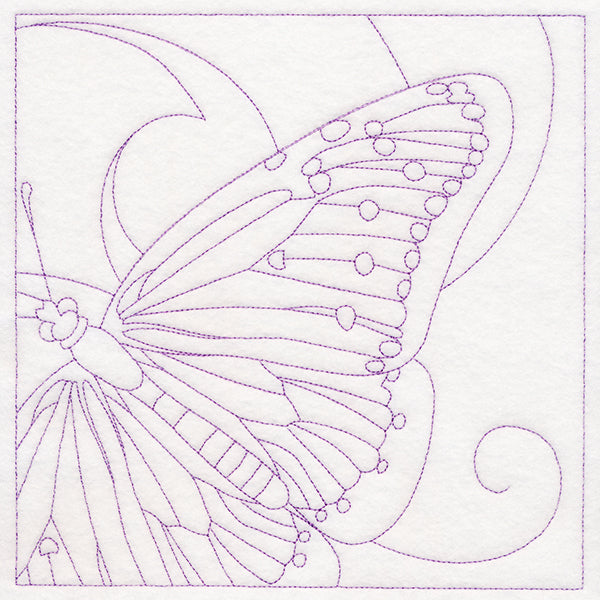 Mesmerizing Butterfly Quilting Square (Double Run)