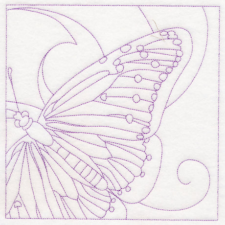 Mesmerizing Butterfly Quilting Square (Double Run)