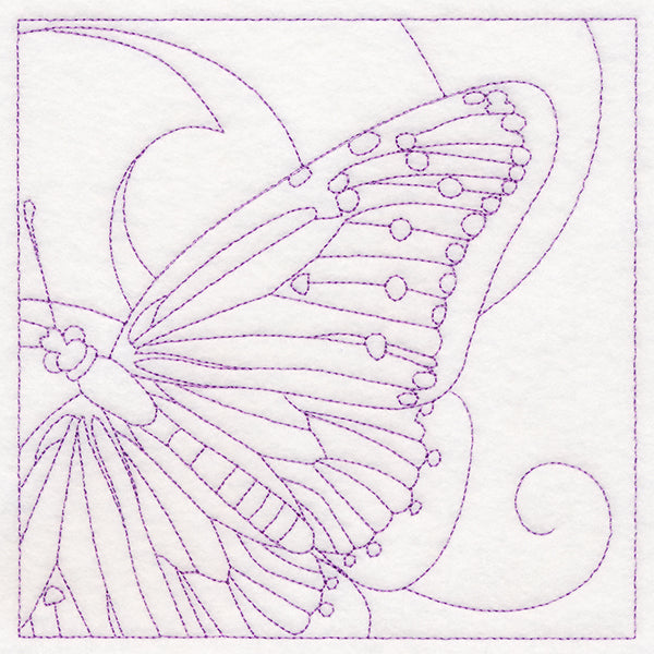 Mesmerizing Butterfly Quilting Square (Double Run)