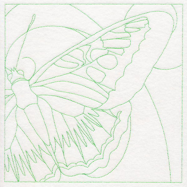 Beautiful Butterfly Quilting Square (Double Run)