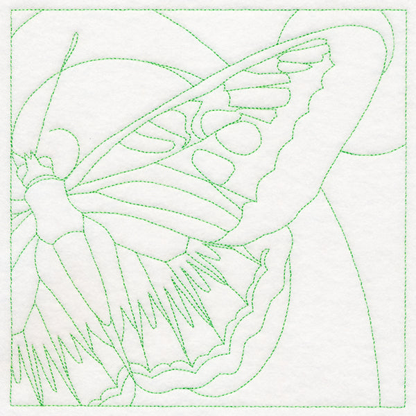 Beautiful Butterfly Quilting Square (Double Run)