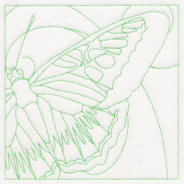 Beautiful Butterfly Quilting Square (Double Run)