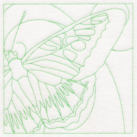 Beautiful Butterfly Quilting Square (Double Run)