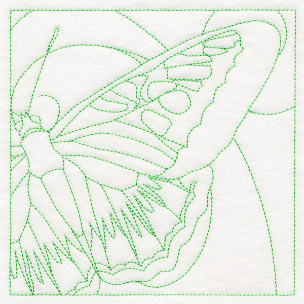 Beautiful Butterfly Quilting Square (Double Run)