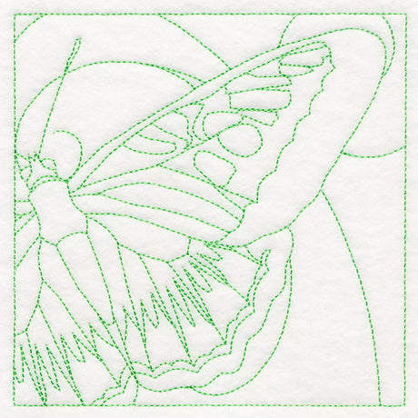 Beautiful Butterfly Quilting Square (Double Run)