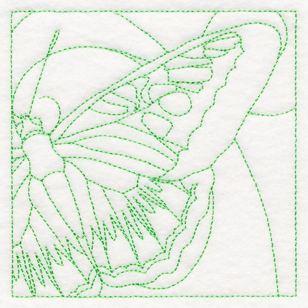 Beautiful Butterfly Quilting Square (Double Run)