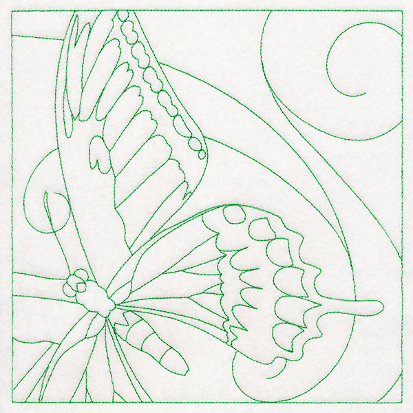 Lovely Butterfly Quilting Square (Double Run)