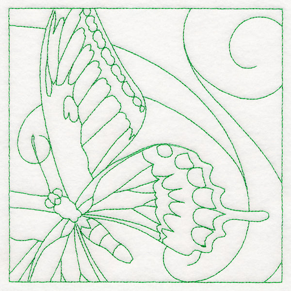 Lovely Butterfly Quilting Square (Double Run)