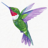 Ruby-Throated Hummingbird in Watercolor