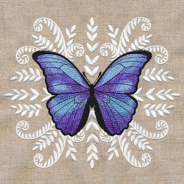 Blue Morpho Butterfly Medallion