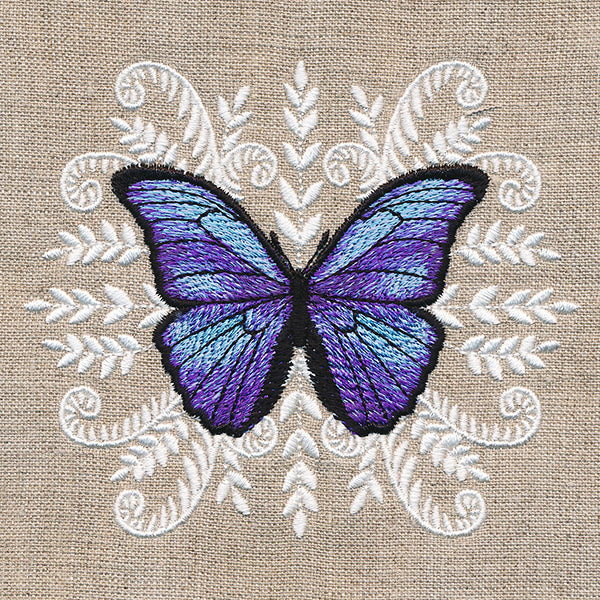 Blue Morpho Butterfly Medallion