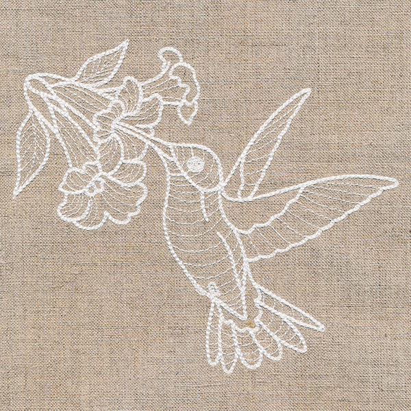 Rustic Garden Hummingbird and Trumpet Vine