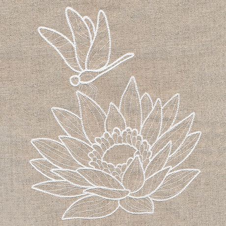 Rustic Garden Dragonfly and Lotus