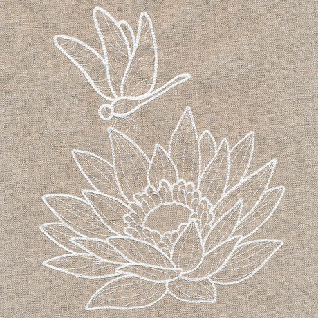 Rustic Garden Dragonfly and Lotus