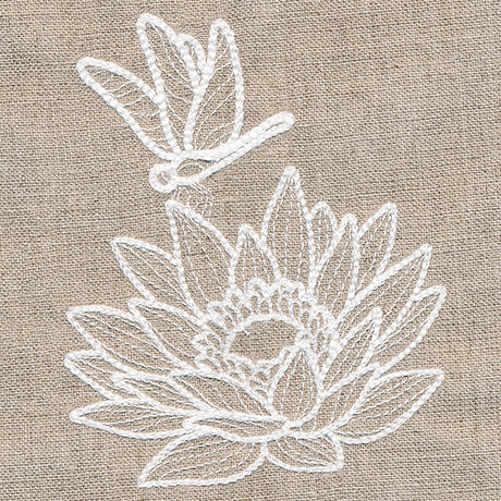 Rustic Garden Dragonfly and Lotus