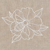 Rustic Garden Bumblebee and Hollyhock